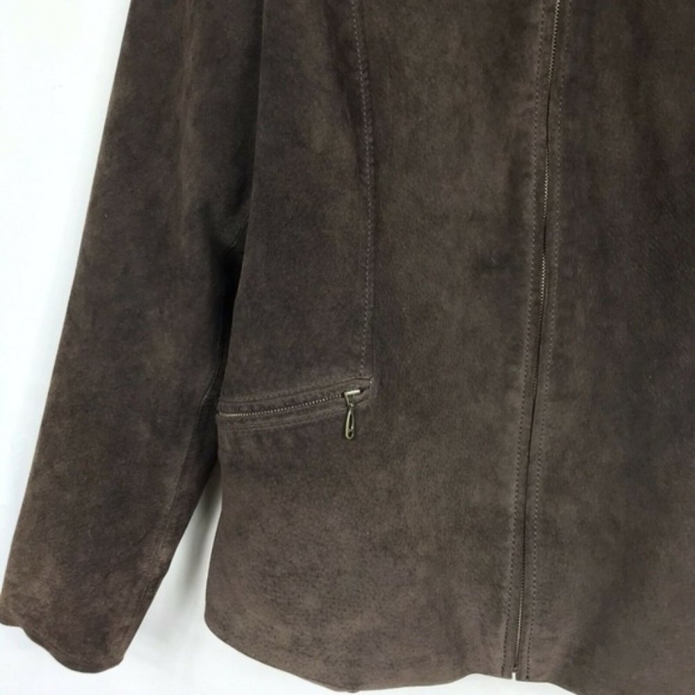 Pendleton Washable Leather Full Zip Jacket Brown - image 4